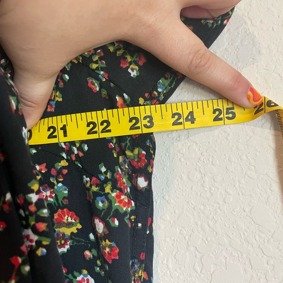 Maeve by Anthropologie Floral Marlie Button Front Tunic Mini Dress size 14 - Picture 3 of 10